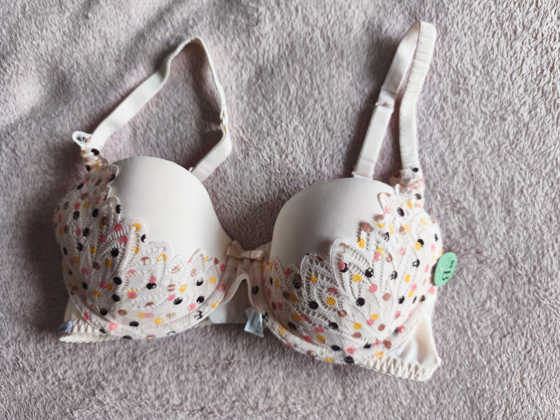 Soutien-gorge push-up à pois multicolores